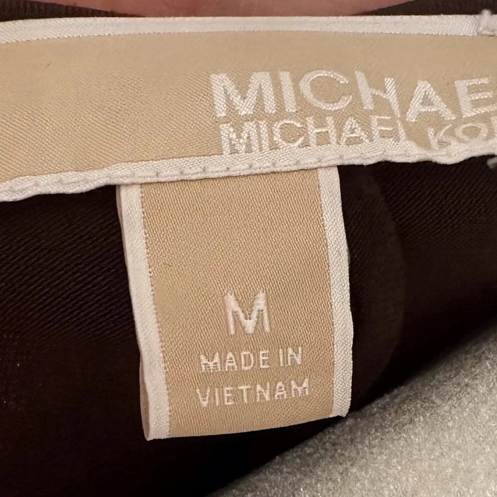 Michael Kors Chocolate Brown Embellished Cocktail Dress